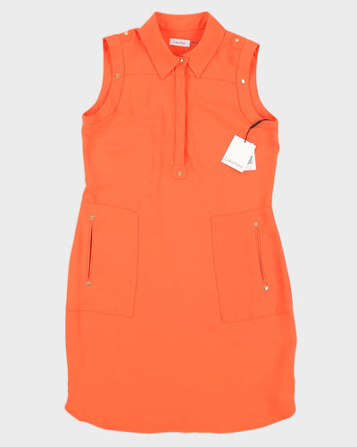 Calvin Klein Orange Sleeveless Dress - M