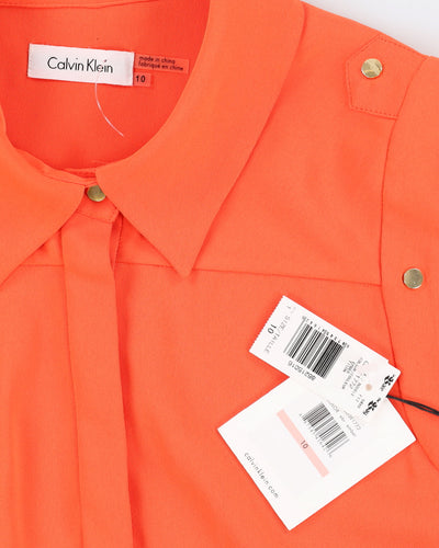Calvin Klein Orange Sleeveless Dress - M
