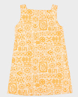 Vintage 1970s Orange Sleeveless Dress - S