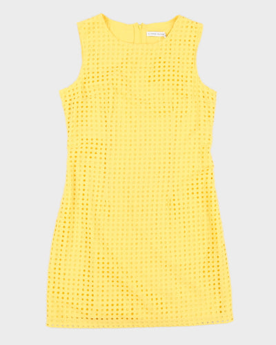 Yellow Lace Sleeveless Dress - S