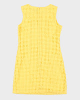 Yellow Lace Sleeveless Dress - S