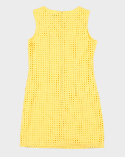 Yellow Lace Sleeveless Dress - S