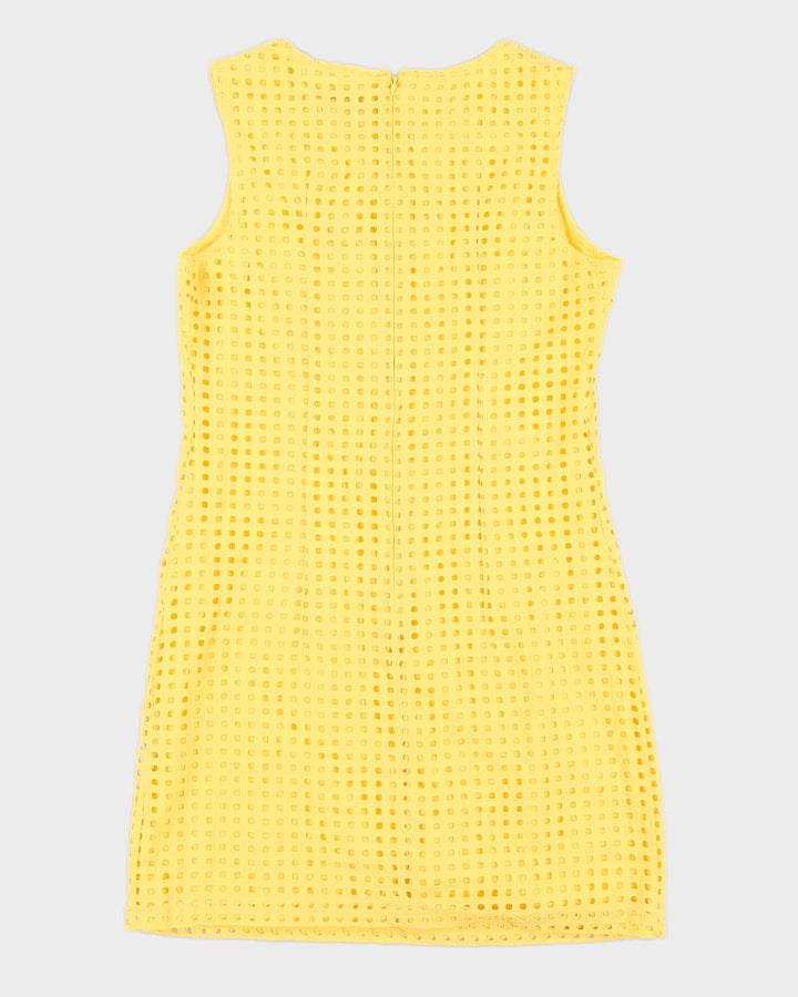Yellow Lace Sleeveless Dress - S