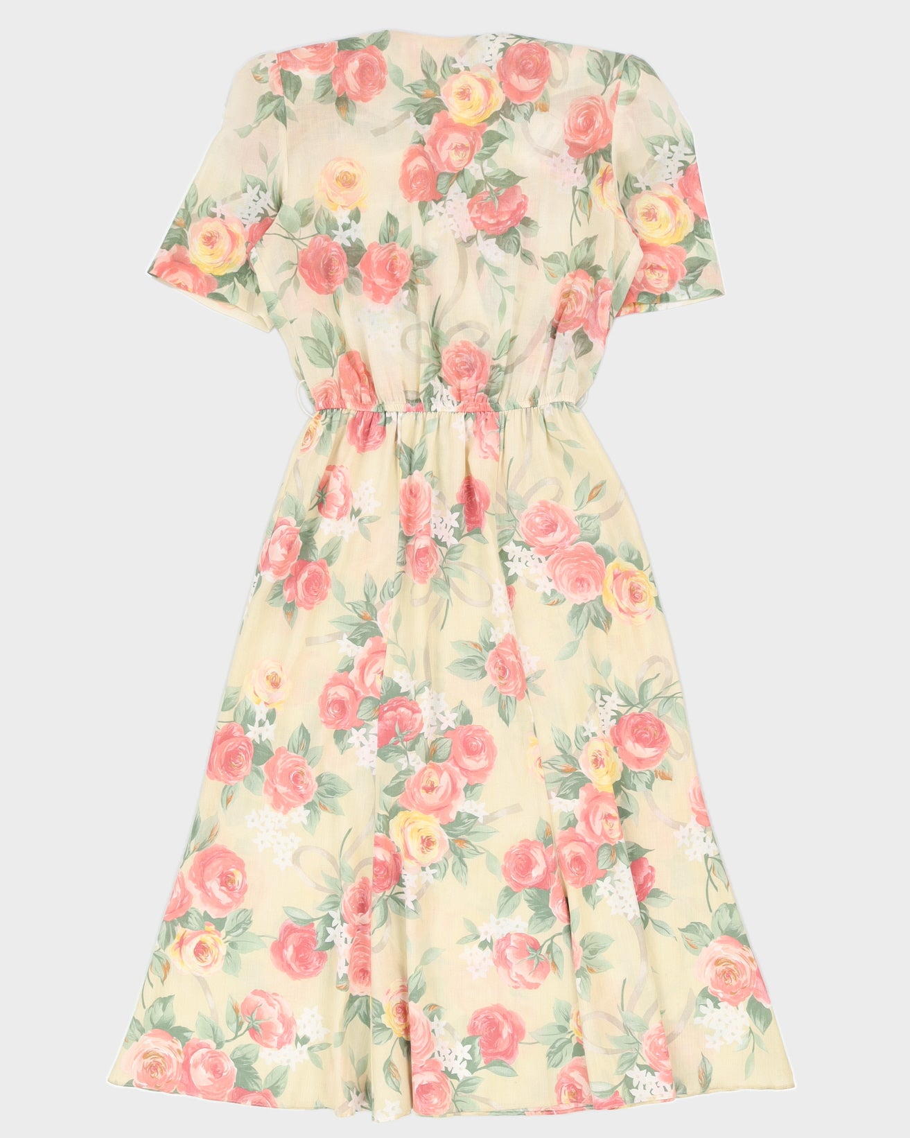 Leslie Fay Pink Floral Tea Dress - M