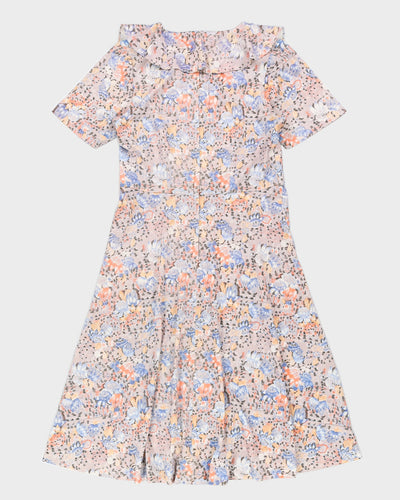 Vintage 1980s Patterned Dress - M