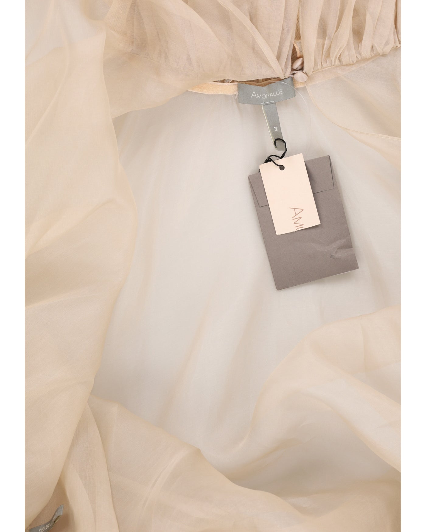 Amoralle Beige Silk Robe Dress - M