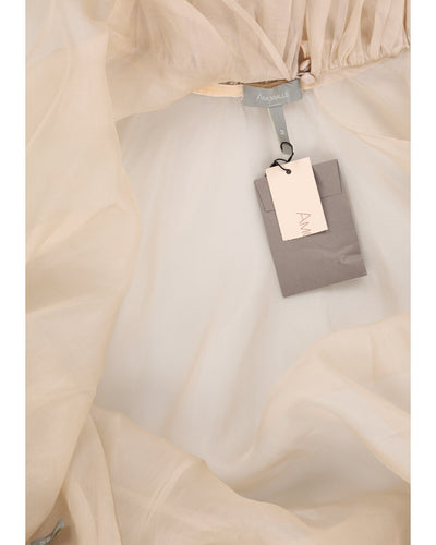 Amoralle Beige Silk Robe Dress - M