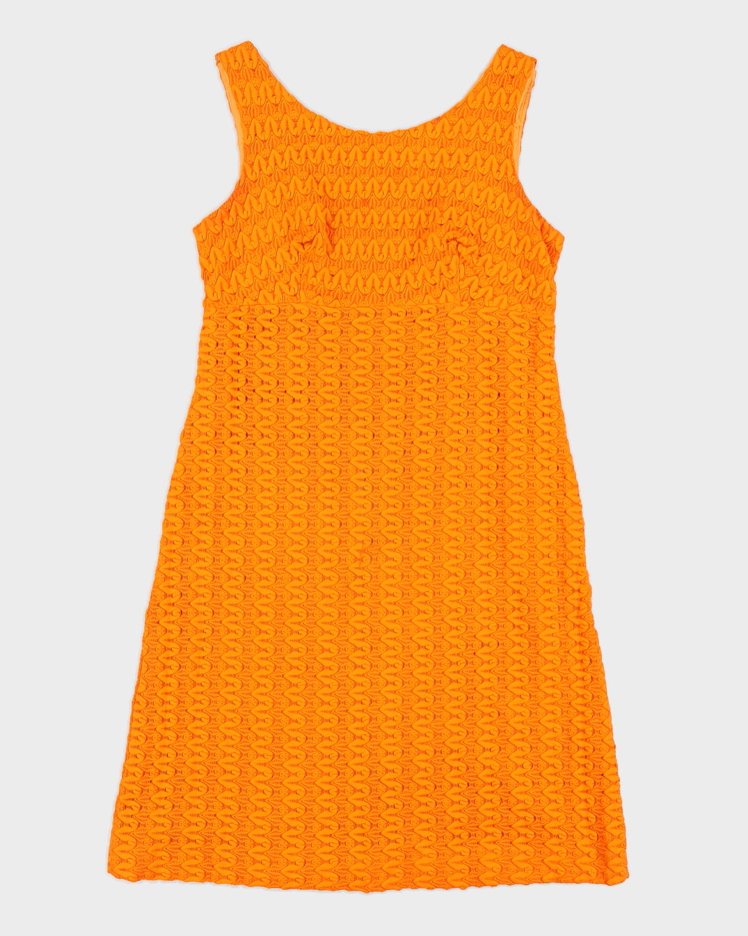 Vintage 1960s Orange Sleeveless Dress - S