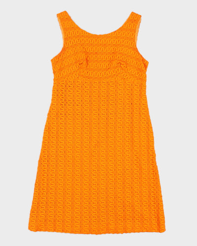 Vintage 1960s Orange Sleeveless Dress - S