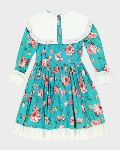 Green Floral Prairy Dress - XS