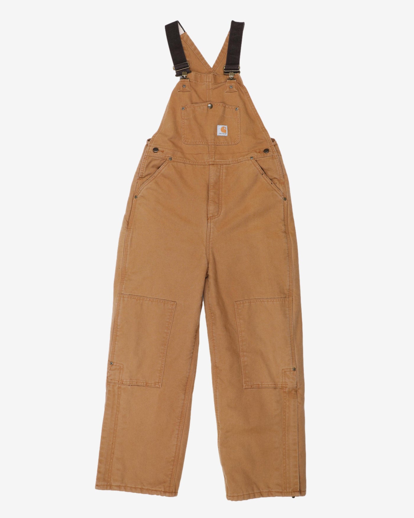 Carhartt Bib Brown Padded Dungarees - W30 L25