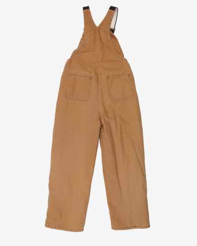 Carhartt Bib Brown Padded Dungarees - W30 L25