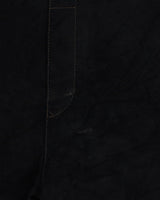 Black Suede Short Dungarees - S