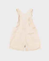 90s Sergio Valente White Denim Short Dungarees - M / L