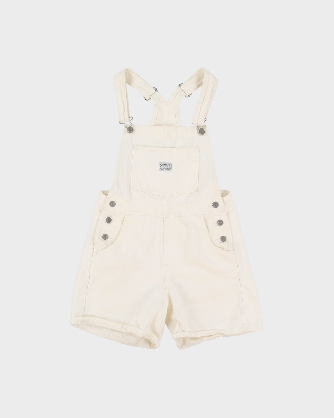 Levi Strauss White Dungaree Shorts - XS