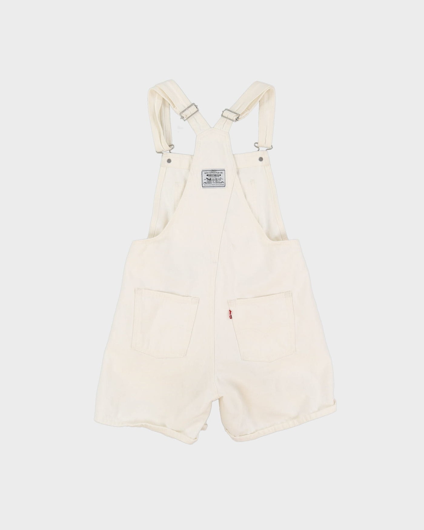 Levi Strauss White Dungaree Shorts - XS