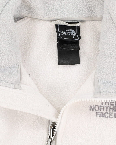 The North Face Grey / White Full-Zip Fleece - XS