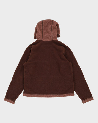 Patagonia Brown Hooded Full-Zip Fleece - L