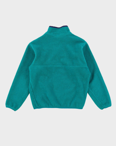 90s Patagonia Green Quarter-Button Fleece - L / XL