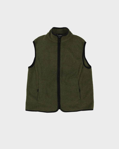 Vintage 90s Kangol Green Bodywarmer / Sleeveless Fleece - M