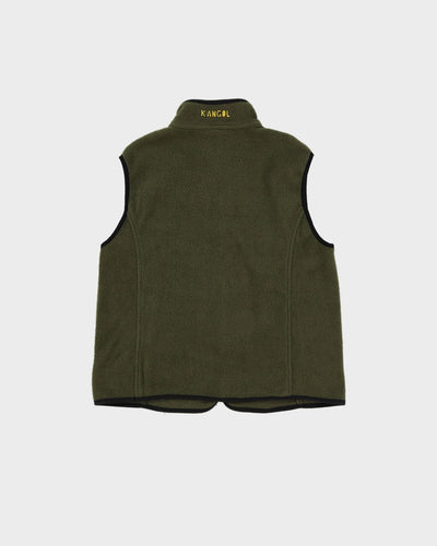 Vintage 90s Kangol Green Bodywarmer / Sleeveless Fleece - M