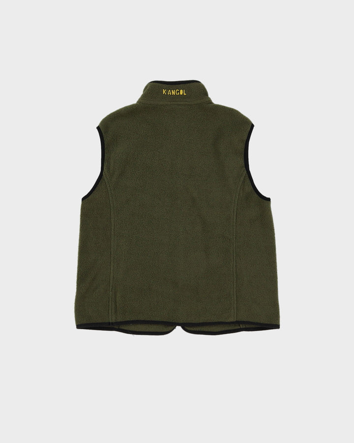 Vintage 90s Kangol Green Bodywarmer / Sleeveless Fleece - M