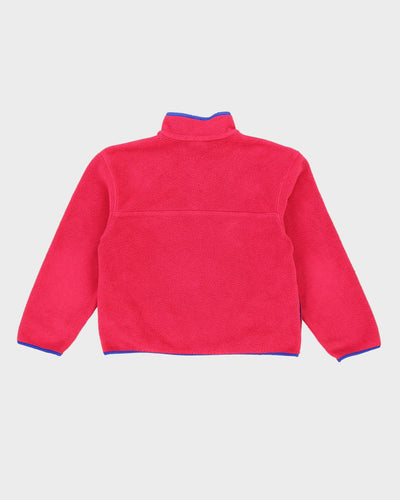 Vintage 90s L.L. Bean Pink Half-Button Fleece - L