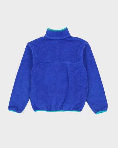 Vintage 80s L.L. Bean Blue Quarter Zip Fleece - M