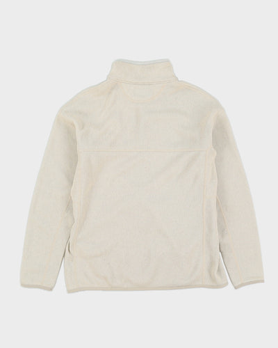 Patagonia Quarter Zip White Fleece - M
