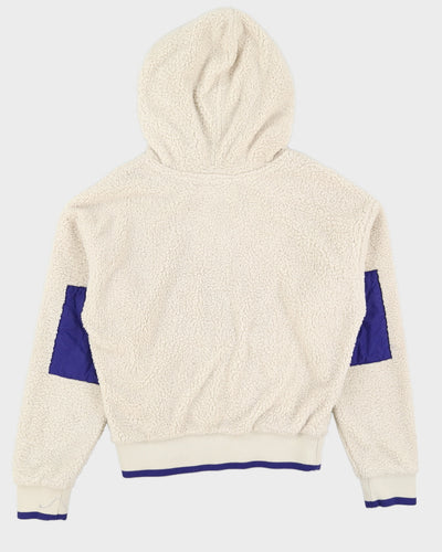 Champion Fluffy White Half Zip Fleece - S