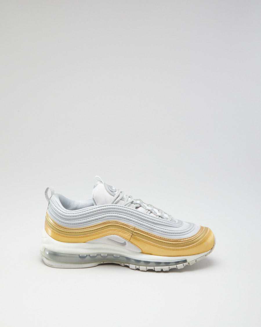 Nike Air Max 97 Golden / White Trainers - Womens UK 5