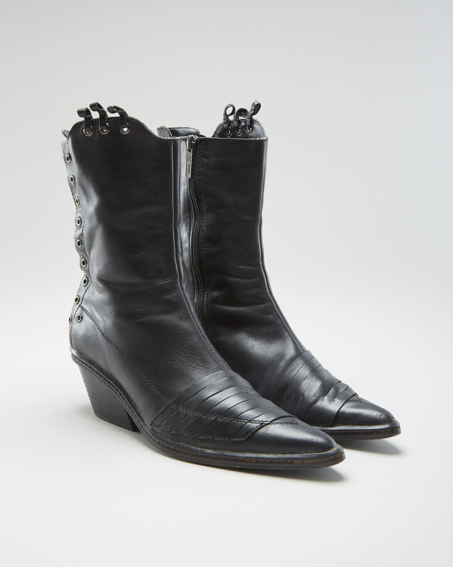 00s Harley Davidson Black Boots - Womens UK 7