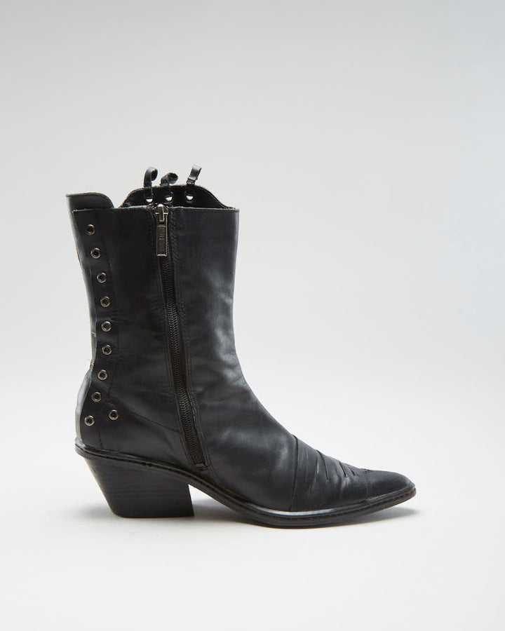 00s Harley Davidson Black Boots - Womens UK 7