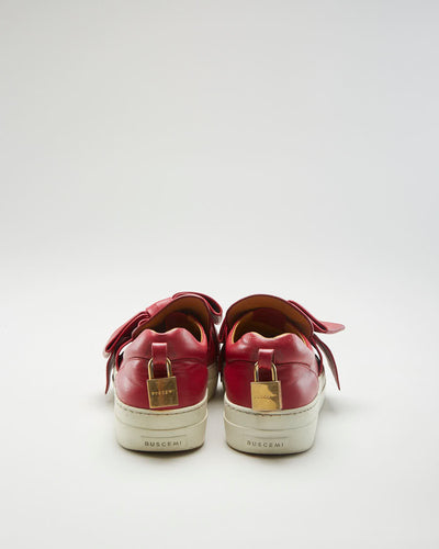 Buscemi Red Leather Trainers - Womens UK 2