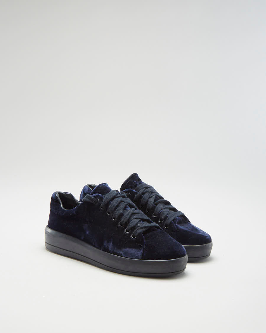 Prada Velvet Blue Trainers - Womens UK 3.5