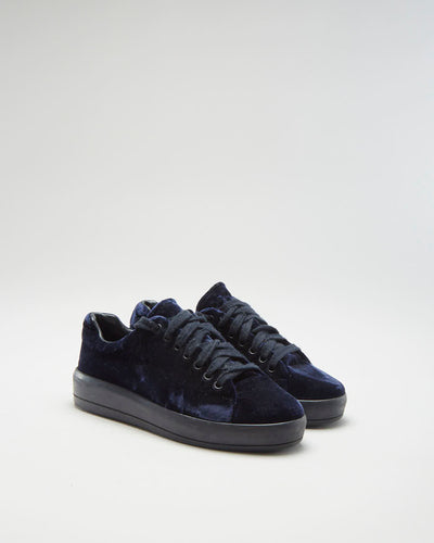 Prada Velvet Blue Trainers - Womens UK 3.5
