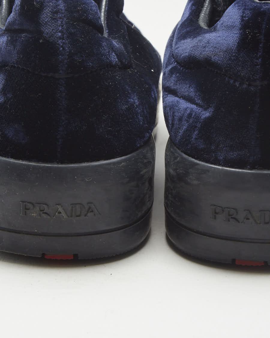 Prada Velvet Blue Trainers - Womens UK 3.5