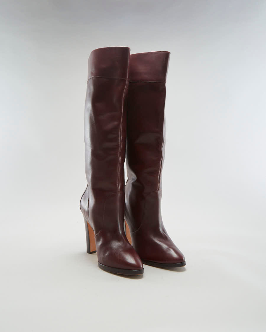 Michael Kors Burgundy High Boots - Womens UK 6