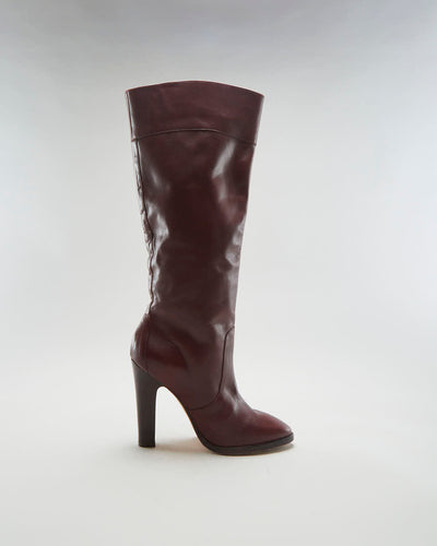 Michael Kors Burgundy High Boots - Womens UK 6