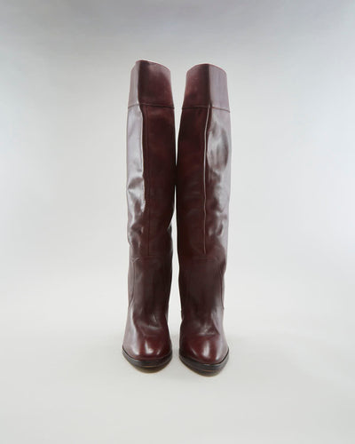 Michael Kors Burgundy High Boots - Womens UK 6