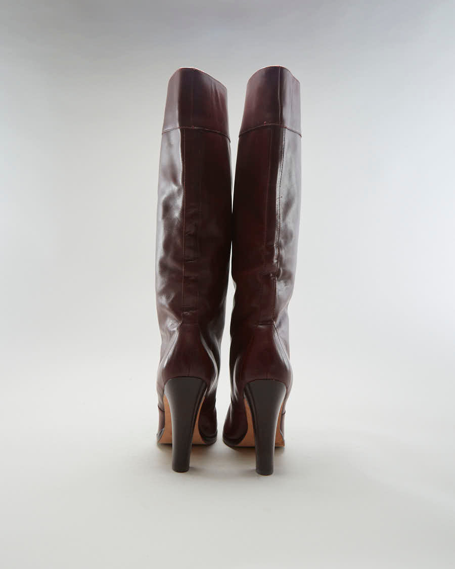 Michael Kors Burgundy High Boots - Womens UK 6