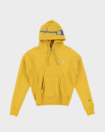 Champion Yellow Reverse Weave Sweatshirt - XS
