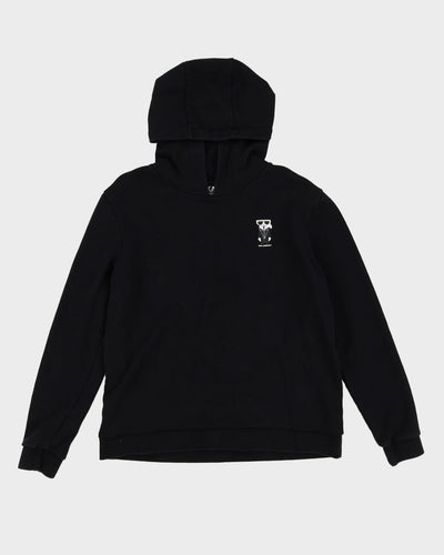 Karl Lagerfield Cartoon Graphic Black Hoodie - L