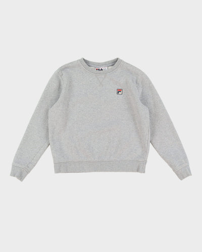 FILA Grey Cropped Sweatshirt - M