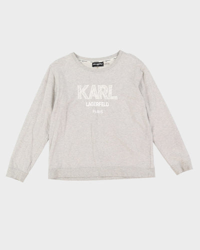 Karl Lagerfeld Grey Logo Sweatshirt - S