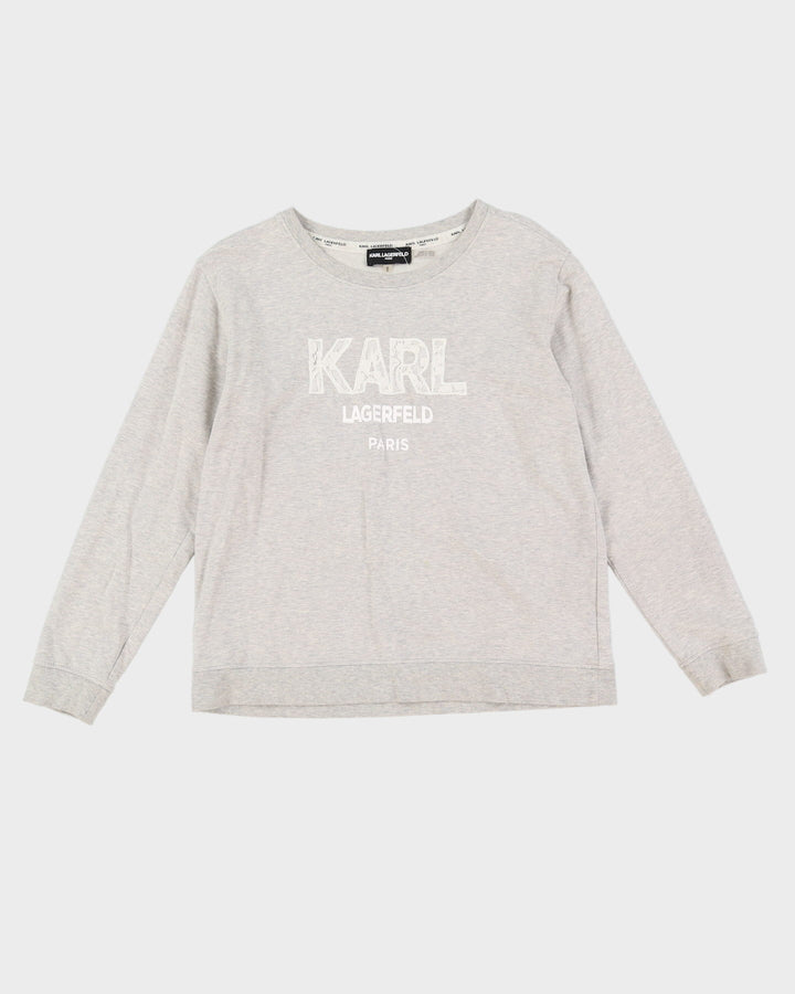 Karl Lagerfeld Grey Logo Sweatshirt - S