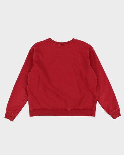 Fila Embroidered Dark Red Logo Sweatshirt - XL