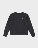 Fila Embroidered Dark Grey Logo Sweatshirt - S