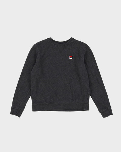 Fila Embroidered Dark Grey Logo Sweatshirt - S