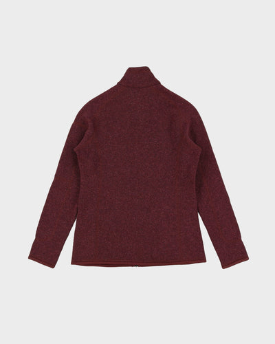 00s Patagonia Burgundy Full-Zip Tech Sweatshirt - M